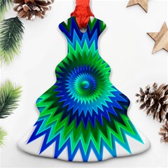 Star 3d Gradient Blue Green Ornament (Christmas Tree) 