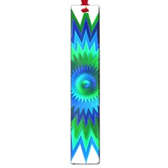 Star 3d Gradient Blue Green Large Book Marks