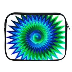 Star 3d Gradient Blue Green Apple iPad 2/3/4 Zipper Cases