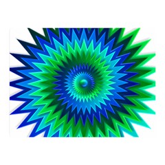 Star 3d Gradient Blue Green Double Sided Flano Blanket (mini)  by Nexatart