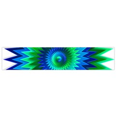 Star 3d Gradient Blue Green Flano Scarf (Small)