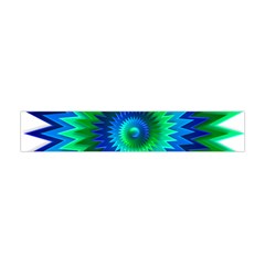 Star 3d Gradient Blue Green Flano Scarf (Mini)