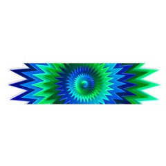 Star 3d Gradient Blue Green Satin Scarf (oblong) by Nexatart