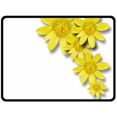 Flowers Spring Yellow Spring Onion Fleece Blanket (large)  by Nexatart