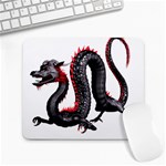 Dragon Black Red China Asian 3d Large Mousepads Front