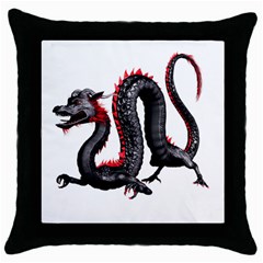 Dragon Black Red China Asian 3d Throw Pillow Case (black) by Nexatart