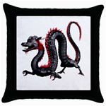 Dragon Black Red China Asian 3d Throw Pillow Case (Black) Front