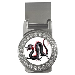 Dragon Black Red China Asian 3d Money Clips (cz)  by Nexatart