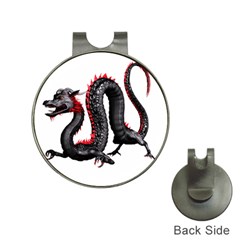 Dragon Black Red China Asian 3d Hat Clips With Golf Markers by Nexatart