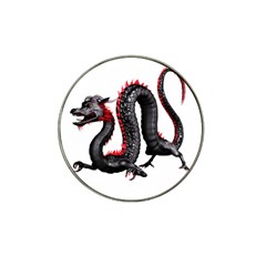 Dragon Black Red China Asian 3d Hat Clip Ball Marker by Nexatart