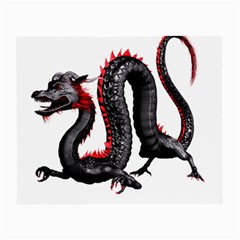 Dragon Black Red China Asian 3d Small Glasses Cloth by Nexatart