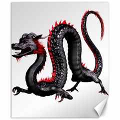 Dragon Black Red China Asian 3d Canvas 8  X 10  by Nexatart