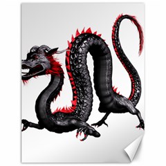 Dragon Black Red China Asian 3d Canvas 12  X 16  