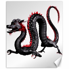 Dragon Black Red China Asian 3d Canvas 20  X 24   by Nexatart