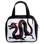 Dragon Black Red China Asian 3d Classic Handbags (2 Sides) Front