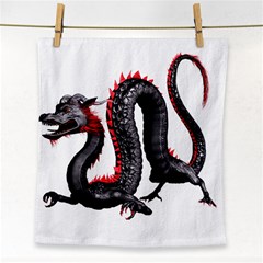 Dragon Black Red China Asian 3d Face Towel by Nexatart