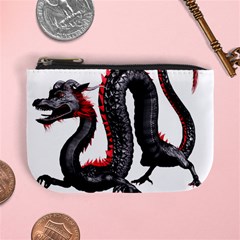 Dragon Black Red China Asian 3d Mini Coin Purses by Nexatart