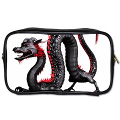 Dragon Black Red China Asian 3d Toiletries Bags by Nexatart