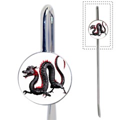 Dragon Black Red China Asian 3d Book Mark by Nexatart