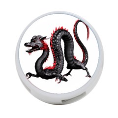 Dragon Black Red China Asian 3d 4-port Usb Hub (one Side) by Nexatart