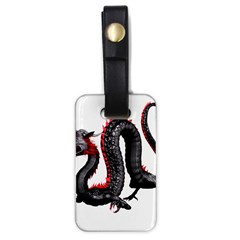 Dragon Black Red China Asian 3d Luggage Tags (one Side)  by Nexatart