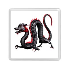 Dragon Black Red China Asian 3d Memory Card Reader (square)  by Nexatart