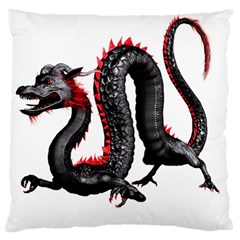 Dragon Black Red China Asian 3d Large Cushion Case (one Side) by Nexatart