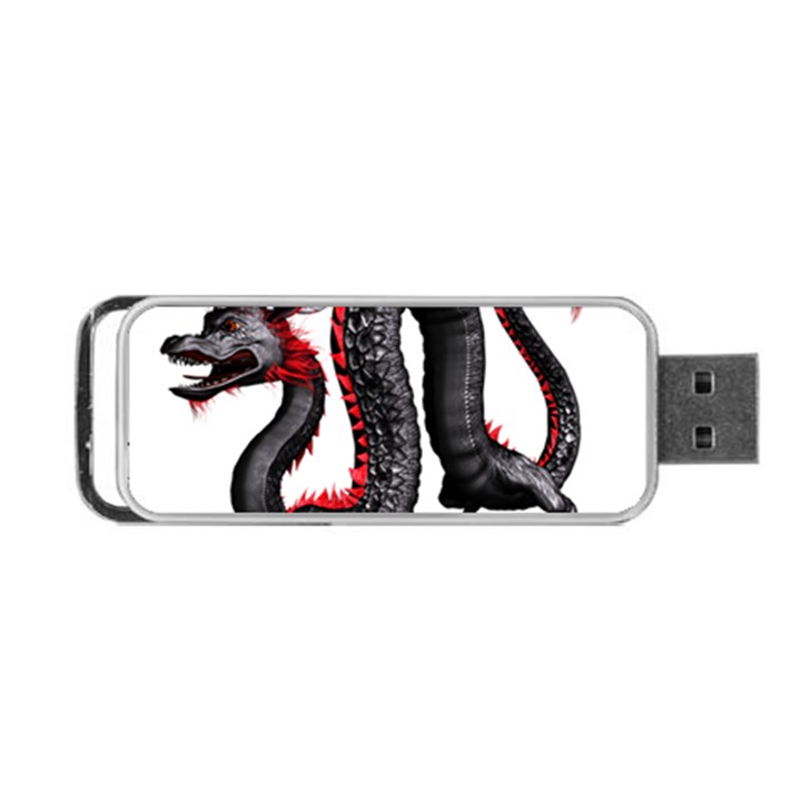 Dragon Black Red China Asian 3d Portable USB Flash (One Side)