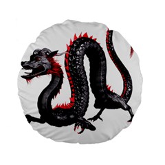 Dragon Black Red China Asian 3d Standard 15  Premium Round Cushions by Nexatart