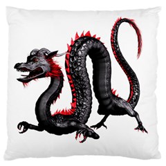 Dragon Black Red China Asian 3d Standard Flano Cushion Case (two Sides) by Nexatart