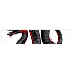 Dragon Black Red China Asian 3d Flano Scarf (small) by Nexatart