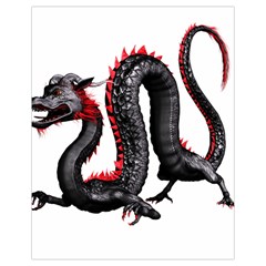 Dragon Black Red China Asian 3d Drawstring Bag (small) by Nexatart