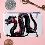 Dragon Black Red China Asian 3d Large Coin Purse Back