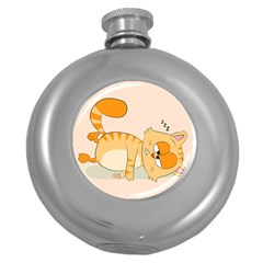 Even Cat Hates Monday Round Hip Flask (5 Oz) by Catifornia