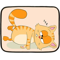 Even Cat Hates Monday Double Sided Fleece Blanket (mini)  by Catifornia