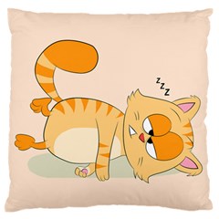 Even Cat Hates Monday Standard Flano Cushion Case (two Sides) by Catifornia