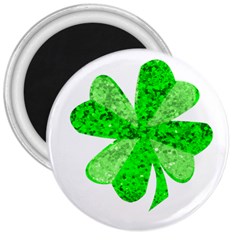 St Patricks Day Shamrock Green 3  Magnets by Nexatart