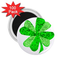 St Patricks Day Shamrock Green 2 25  Magnets (100 Pack)  by Nexatart