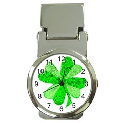 St Patricks Day Shamrock Green Money Clip Watches by Nexatart