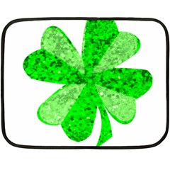 St Patricks Day Shamrock Green Fleece Blanket (mini) by Nexatart