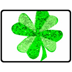 St Patricks Day Shamrock Green Fleece Blanket (large)  by Nexatart