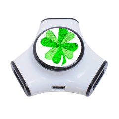 St Patricks Day Shamrock Green 3-port Usb Hub by Nexatart