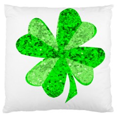 St Patricks Day Shamrock Green Large Cushion Case (two Sides) by Nexatart