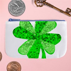 St Patricks Day Shamrock Green Large Coin Purse