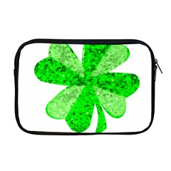 St Patricks Day Shamrock Green Apple Macbook Pro 17  Zipper Case by Nexatart