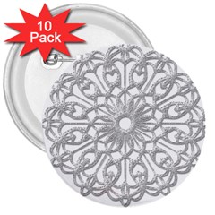 Scrapbook Side Lace Tag Element 3  Buttons (10 Pack)  by Nexatart