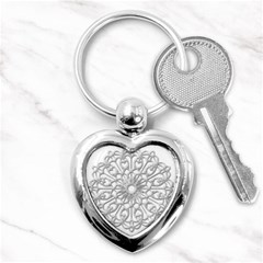 Scrapbook Side Lace Tag Element Key Chains (heart)  by Nexatart