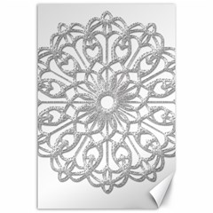 Scrapbook Side Lace Tag Element Canvas 24  X 36  by Nexatart