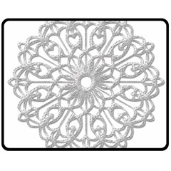 Scrapbook Side Lace Tag Element Fleece Blanket (medium)  by Nexatart