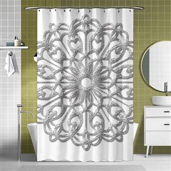 Scrapbook Side Lace Tag Element Shower Curtain 48  X 72  (small)  by Nexatart